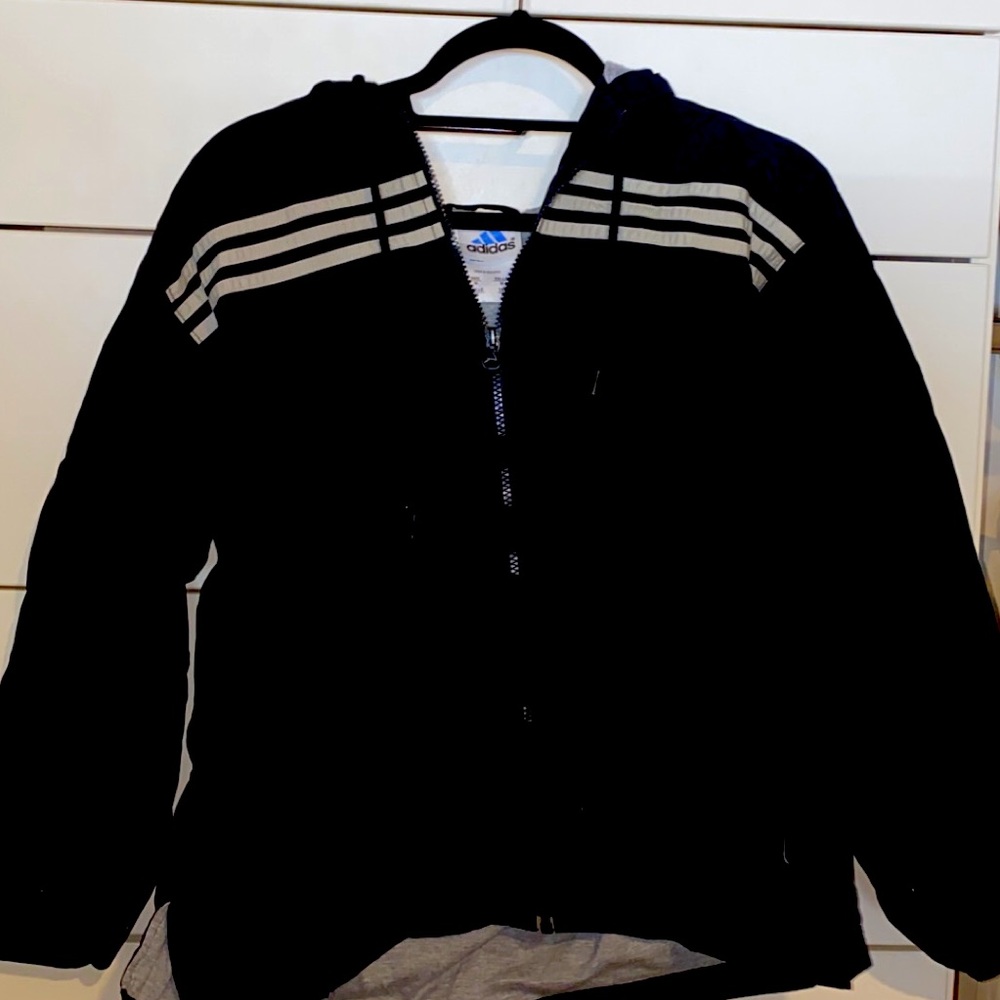 Black Adidas Windbreaker